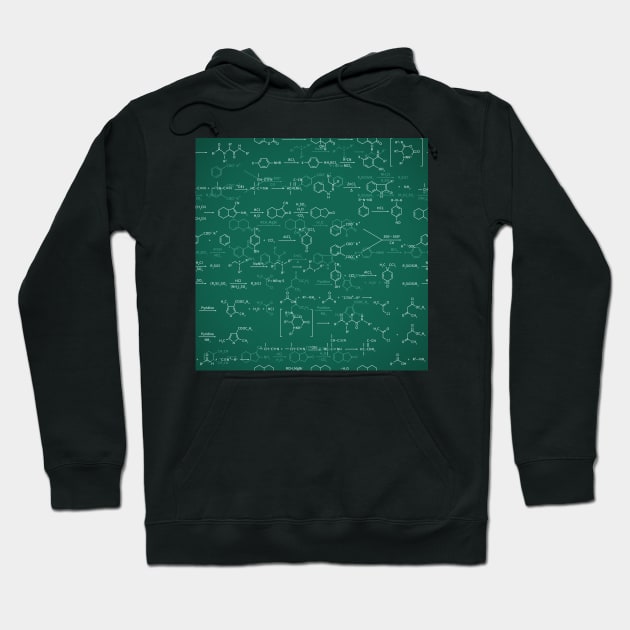 Chemistry Formulas Chalkboard School Geek Hoodie by Blue Planet Boutique